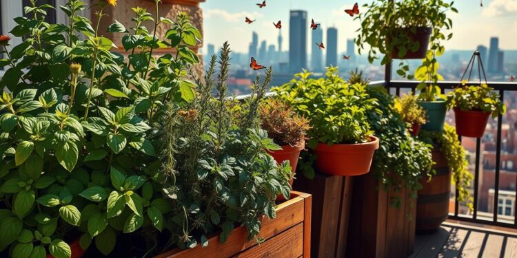 Kräutergarten auf dem Balkon